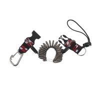 ifundom Scuba Camera Strap with Quick Release Buckle - Black Coiled Dive Camera Lanyard for Underwater Scuba Diving Gear and Anti-Lost Safety Rope