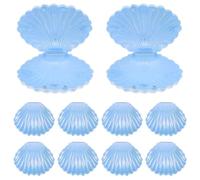 ifundom Seashell Candy Boxes 10Pcs Small Pearlescent Blue Candy Containers for Wedding Party Jewellery Storage and the Sea Favour Treats