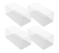 ifundom Set of 4 Car Model Display Cases 1:64 Scale Dustproof Storage Boxes Plastic and Secure Lids for Model Car Collections and Exhibitions