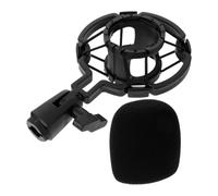 ifundom Shock Mount and Foam Material with Medium Black Foam Minimizes Plosive Sounds and Easy Installation for Condenser Microphone and Dynamic Microphone for Broadcast