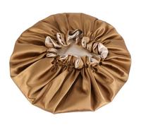 ifundom Shower Cap for Women Double Layer Imitated Silk Fabric with Lace Edges, Easy to Store and Prevents Hair from Getting Wet, for Makeup and Cooking, Bathing Accessory