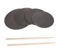ifundom Silent Drum Practice Pad Set with 12 13 14 16 Drum Mute Pads and Pair of Drumsticks and Percussion Practice