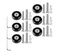 ifundom Silent Rubber Suitcase Wheel Replacement Kit Luggage Bag Swivel Casters for Travel DIY Maintenance Spare Parts for Cabin Bags