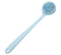 ifundom Silicone Bath Brush with Long Handle for Deep Skin Cleansing and Massage Gentle Exfoliating Back Scrubber for Adults Non-Toxic Body Scrubber for Shower Use Nordic Blue