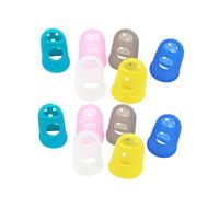 ifundom Silicone Guitar Fingertip Protectors Random Color 10pcs with Five Sizes and Several Holes to Protect Fingers from Pain When Playing Ukulele or Guitar Designed for Beginners