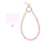 ifundom Silicone Phone Lanyard for Cell Phones Non-Slip Blue-Pink Gradient Cartoon Bear Design Glow in the Dark for Women and Teens