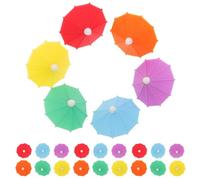 ifundom Silicone Umbrella Wine Glass Tags Drink Markers Can Be Fixed to The Rim of Wine Glasses 24pcs Not Easy to Fade for Flutes and Mugs for Birthday Party Or Party Use