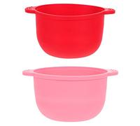 ifundom Silicone Wax Warmer Bowls Set of 2 Foldable Waxing Pots with Measurement Markings Oven and Microwave Safe for Home and Professional Waxing Random Color