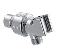 ifundom Silver Shower Head Holder with Swivel Ball Joint and Easy On-and-Off Installation Adjustable Shower Arm Mount Bracket Made of Stainless Steel and Abs