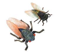 ifundom Simulated Plastic Cicada Modeling Toys for Children Educational Cognitive Playset 2pcs Vivid Insect Figurines for Boys and Girls Indoor Learning and Collecting