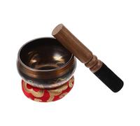 ifundom Singing Bowl Meditation Kit Buddhist Ode Bowl Chanting Hammer and Pad for Home Decor Relaxation Random Color