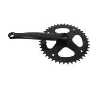 ifundom Single Speed Bicycle Crankset 42t Chainwheel Square Taper Iron | Retro Black Finish, Integrated Arm and Ring Design, for Fixed Gear Bikes and Commuter Cyclists