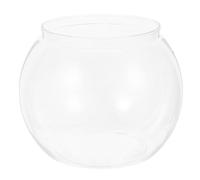 ifundom Small Aquarium Fish Bowls for Crafts round Unbreakable High Transparency Plastic 5.50x5.50x4.52in Desktop Decoration for Small Turtles and Goldfish