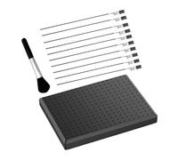 ifundom Small Model Painting Alligator Clip Set with Rubber Tips, 10pcs Metal DIY Coloring Clips and Stand Base for Hobby Crafting and Airbrush Spraying