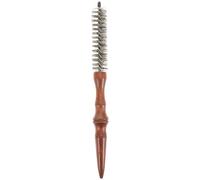 ifundom Small round Hair Brush 5 Pcs Heat Resistant Wooden Bristle Styling Tool with Precision Tail for Women and Men Curling and Smoothing Hair at Home Or Travel