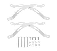 ifundom Solar Light Pole Mount Adapter Kit with Hoops and Screws Iron Sheet Extension for Outdoor Lamp Post Installation Suitable for Street and Garden Lighting