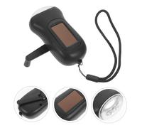 ifundom Solar Powered Hand Crank Flashlight for Camping Portable Lightweight LED Torch with Abs Body Emergency Outdoor Sports Light with Convenient Recharge Function