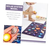 ifundom Solar System Puzzle for Wooden Eight Planets Matching Board Educational Space Cognition Interactive Shape and Color Learning Activity