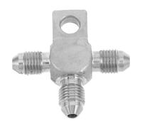 ifundom Stainless Steel Male Brake Line Fitting Adapter with Mount Tab for An3 Brake Lines and Cylinders, Quick Installation and Reliable Compatibility Hose End Tee Connector