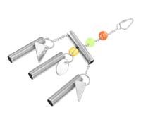ifundom Stainless Steel Parrot Bell with Silver Bell Shape, Anti-biting Feature and Home Decoration for Birds and Parrots, Cage Accessory to Encourage Play and Activity Random Color