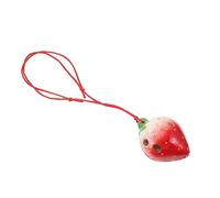 ifundom Strawberry-shaped 6-hole Ocarina for Children, Creative Beginner Wind Instrument Practice Toy, Ceramic Fruit Ocarina Musical Instrument Gift for Boys and Girls