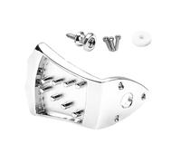 ifundom String Bridge Metal Tailpiece for Mandolin Waves Tail Mandolin Part String Instrument Hardware Accessory Easy Install Tailpiece Sound Improvement