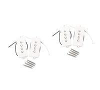 ifundom String Electric Bass Pickups White Bridge Neck Pickup Bass Guitar Easy Installation Wax Potted for Reduced Noise Output Rich