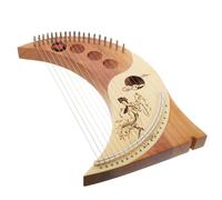 ifundom String Lyre Harp Solid Wood Musical String Instrument for Folk Music Ancient Style Playing