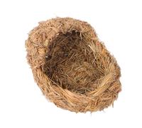 ifundom Sturdy Cat Bed Accessory Rabbit Bed Grass Weaving Design Safe Comfortable Living Place for Guinea Pig Hamster