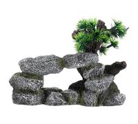ifundom Sturdy Resin Aquarium Landscaping Decoration with Artificial Tree and Rockery for Fish Tank, for Desktop Tank Landscaping and Natural Ecosystem Simulation
