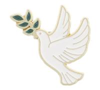 ifundom Stylish Peace Dove Brooch Pin with Olive Branch Metal Badge for Women Versatile Lapel Jewelry for Bags Clothes Hats Elegant Vintage Animal Pin Fade-resistant Accessory for Daily