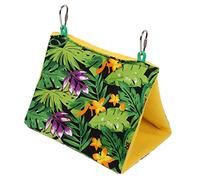 ifundom Summer Sunshade Parrot Hammock Tropical Bird Nest Hanging Bed for Pets Durable and Comfortable Design for Canaries Larks and More Random Printed Patterns