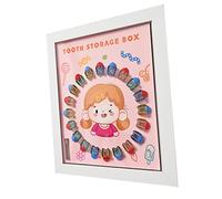 ifundom Teeth Storage Box Crystal Tooth Keepsake Box for Boys and Girls Photo Frame Milk for Boys and Girls Fairy Gifts