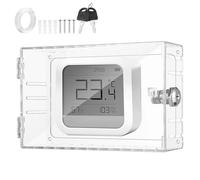 ifundom Thermostat Lock Box with Key and 4Pcs Screws Acrylic Wall Mounted Thermostat Protector for Hive, Nest Boiler Controls in Sizes