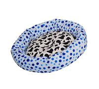 ifundom Thickened Round Plush Pet Bed Cozy Cat Cushion with Raised Rim for Neck Soft Filled Dog Cushion for Pets Providing Warmth and Joint Relief