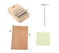 ifundom Thumb Piano Portable Kalimba Finger Piano for Beginners Tone Solid Lightweight and Convenient for Music Includes Full Accessories Natural Color