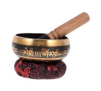 ifundom Tibetan Buddhist Ode Bowl for Meditation Hand Making Singing Bowl Wood Rod for Reiki and Home Decor Random Color