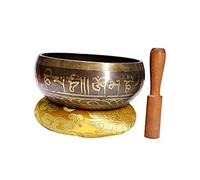 ifundom Tibetan Singing Bowl Meditation Yoga Sound Bowl Small Mallet for Home Decor Copper Material