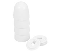 ifundom Toilet Bolt Caps Screw Covers 4Pcs White ABS Raised Decorative Caps for Bathroom Toilet Floor Fastener Covers