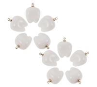 ifundom Tooth Charms Cute and Playful Style for DIY Jewelry Making 10pcs Resin White Versatile Accessories with Realistic Tooth Design, Easy Layering for Earrings or Bracelets
