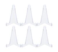 ifundom Trading Card Holder 6pcs Plastic Clear Stand Stylish Appearance for Baseball Cards and Collectible Card Events