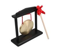 ifundom Traditional Chinese Cabbage Gong Stand Gong Mallet for Meditation Decorative Bell