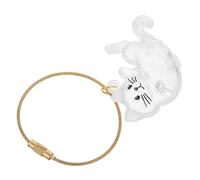 ifundom Transparent Cat Hair Storage Box Keychain Refillable Pet Fur Keepsake Pendant for Memorials Lightweight Travel-friendly Whiskers Holder Use for Home and Office