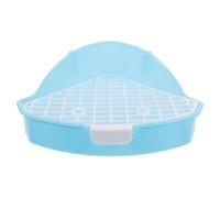 ifundom Triangular Small Litter Tray for Small Animals and Rabbits Spill Prevention, Plastic Material, Minimalist Style, Safe Pet Potty for Corner Use and Rabbit Toilet Training