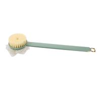 ifundom Two-in-one Long Handle Bath Brush with Fine Mesh and Massage Brush Head for Skin Elasticity Improvement and Rich Foam Creation, Suitable for Back and Body Showering