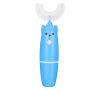 ifundom U-Shaped Electric Toothbrush for Soft Brush Head with Low Frequency Silent Vibration Portable Mouth Care Tool for Deep Teeth Cleaning and Gum Protection Blue Design for Boys and