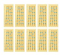 ifundom Ukulele Musical Scale Stickers 10 Pcs with Professional Design Paper Fingerboard Sticker Easy to Carry and Practical Yellow Ukulele Accessory to Help Master Playing for Beginners