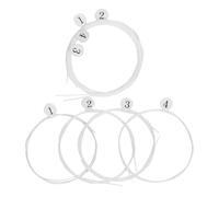 ifundom Ukulele Strings Nylon Set 8pcs White Nylon Strings with Unique Sound 1st 0.24mm 2nd 0.32mm 3rd 0.34mm 4th 0.28mm for Soprano and Tenor Ukuleles