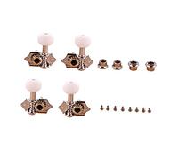 ifundom Ukulele Tuning Pegs 2l2r White Tuning Keys for Guitar Parts Machine Heads Knobs Compatible Acoustic Electric Ukulele
