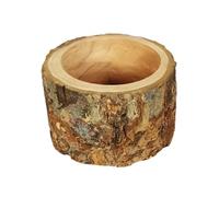 ifundom Unique Small Pet Wood Feeder Bowl for Hamsters Durable Tasteless Wooden Feeding Dish Creative Decorative Pet Food Bowl Practical and Safe for Rodents Random Color Random Color